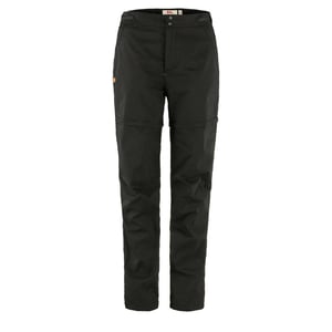 Fjallraven Womens Abisko Hike Zip-Off Trousers Reg Leg Black