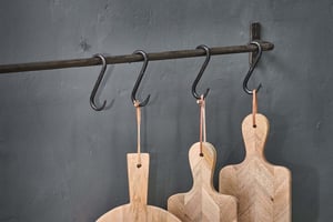 nkuku Laila Iron S-Hooks Set Of 4 | Storage | Black | Small ()