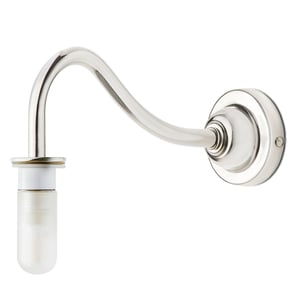 IP44 Swan neck wall fitting in chrome