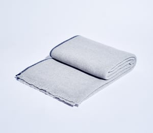 Edge Stripe Throw - Grey & Blue
