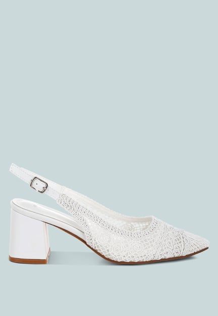 Tolina Woven Design Slingback Sandals