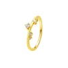 Slim Apex Ring Sterling Silver Gold