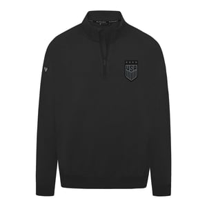Men's Levelwear USWNT Soccer House Murray Black 1/4 Zip Sweatshirt / L