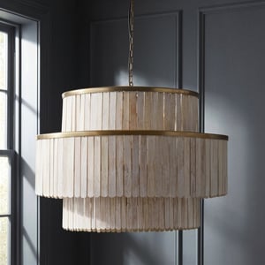 Zapper chandelier in natural wood