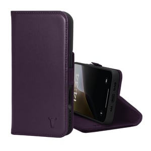 iPhone 16 Pro Leather Wallet Case (MagSafe Charging) - Purple