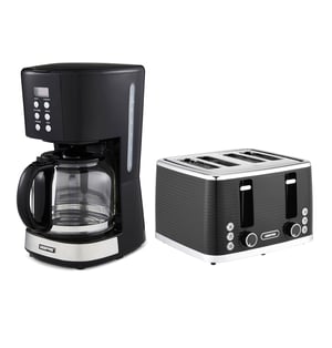 1.5L Filter Coffee Machine & 4-Slice Toaster Combo Set