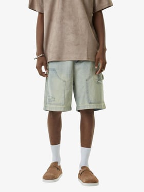 Thesupermade Retro Washed Hip-Hop Shorts - Blue / 2XL