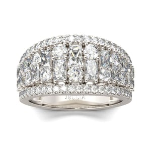 Jeulia Wide Shank Sterling Silver Women's Band