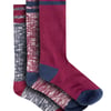 Weird Fish Dilki Striped Boot Sock 3pk Beet Size 4-7