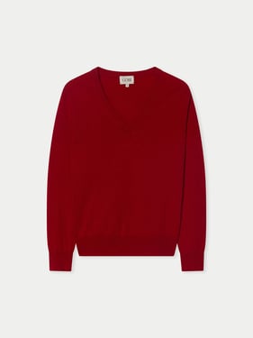 Timeless Cashmere V-Neck Sweater - XL / chili pepper / WK1069-1121/0000