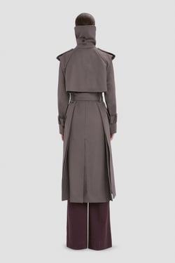 Victoria Beckham Philippa Trench Coat In Ore - 14 - Womens