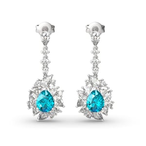 Jeulia "Love is in the Air" Sterling Silver Drop Earrings
