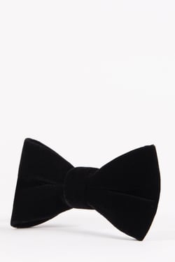 Black Velvet Bow Tie Set-Bow tie
