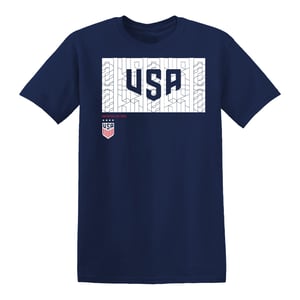 Unisex USWNT Stacked Navy Tee / 3X