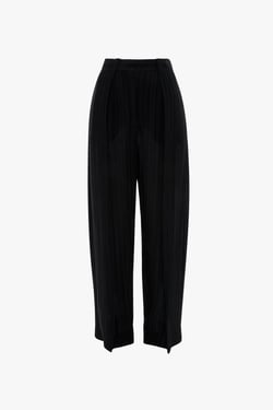 Victoria Beckham Wide Leg Trouser In Navy - 14 - Womens