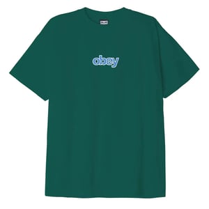 Obey Stack T-Shirt Adventure Green