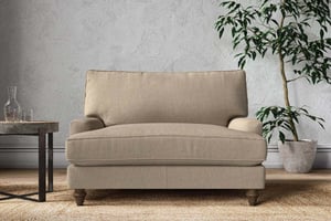 nkuku Marri Love Seat | Make To Order | Brera Linen Pebble | No Colour