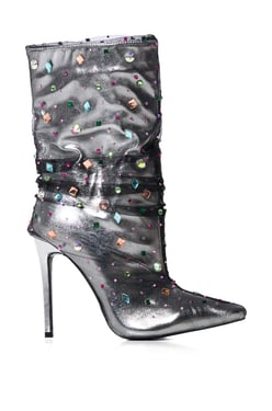 AKIRA Azalea Wang Liora Gem Bootie | Black | Size 9