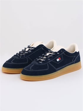 Tommy Jeans Womens The Greenwich Edge Suede Trainers - Dark Night Navy - 40