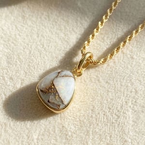 Statement Gold Vermeil Plated Herkimer Diamond April Birthstone  Crystal Rope Necklace