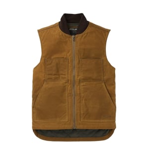 Filson Tin Cloth Insulated Work Vest Dark Tan
