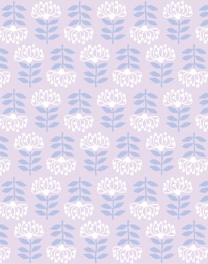Stylized Papyrus' Wallpaper by Tea Collection - Lavender - Traditional / 27 in. x 27 ft.
