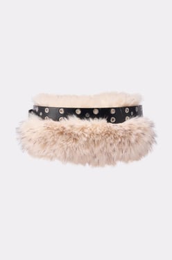 AKIRA In The Snow Faux Fur Belt | Black
