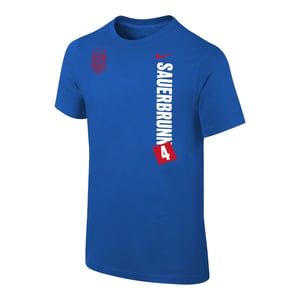 Youth Nike USWNT Vertical Sauerbrunn Royal Tee / S