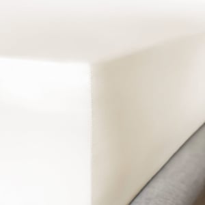 Cream Pure Silk Fitted Sheet - UK Emperor | Euro Super King (35cm Deep)