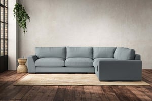 nkuku Guddu Large Right Hand Corner Sofa | Make To Order | Recycled Cotton Horizon | No Colour