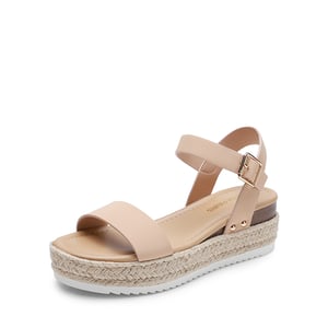 DREAM PAIRS Buckle Jute Wedge Heel Sandals