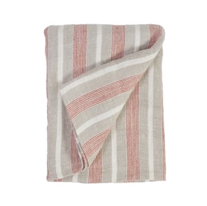 Montecito Linen Queen Blanket   Terra Cotta