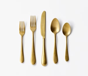 Flatware Settings - Brushed Gold / 1 Setting (5-Pieces)