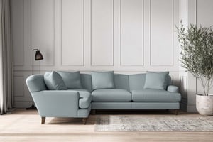 nkuku Deni Large Left Hand Corner Sofa | Make To Order | Recycled Cotton Horizon | No Colour