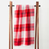 QE Home Plaid Fleece Throw in Garnet, Geometric, Red