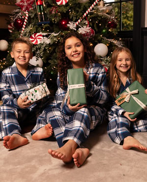 Frosty Kids Unisex Brushed Check Pyjama Set - 12-13