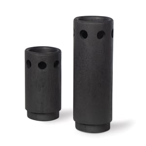 Savior Mango Wood Vase Set   Black