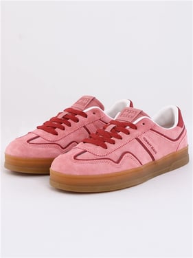Tommy Jeans Womens The Greenwich Suede Detail Trainers - Tahiti Berry - 37