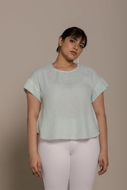 Sandcastle Saturdays Top in Sage - Sage Mint / S