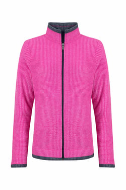 Weird Fish Ariana Full Zip Grid Fleece Gerbera Size 8