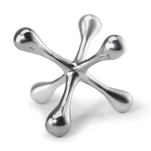Modern Small Polished Nickel Jack