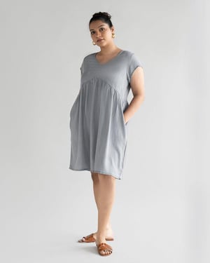 Moves Like the Wind Dress - Stone Grey / M