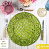 Pyramid Handwoven Iraca Placemat - Solid Color / Light Green