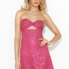 Sparkles Flying Sequins Mini Dress Pink