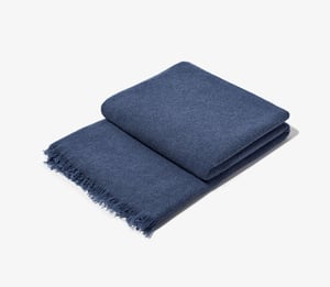 Eco Cashmere Throw - Slate Blue