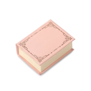Jeulia Vintage Pink Flip-top Book Magnetic Ring Box