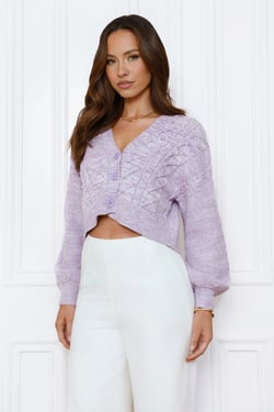 Cozying Up Cardigan Purple