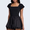 AKIRA Keep It Simple Bubble Romper | Black | Size Small