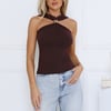 Sleek Temptation Top Brown