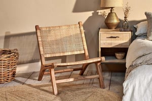nkuku Madrisana Acacia & Rattan Woven Chair | Seating | One Size | Natural